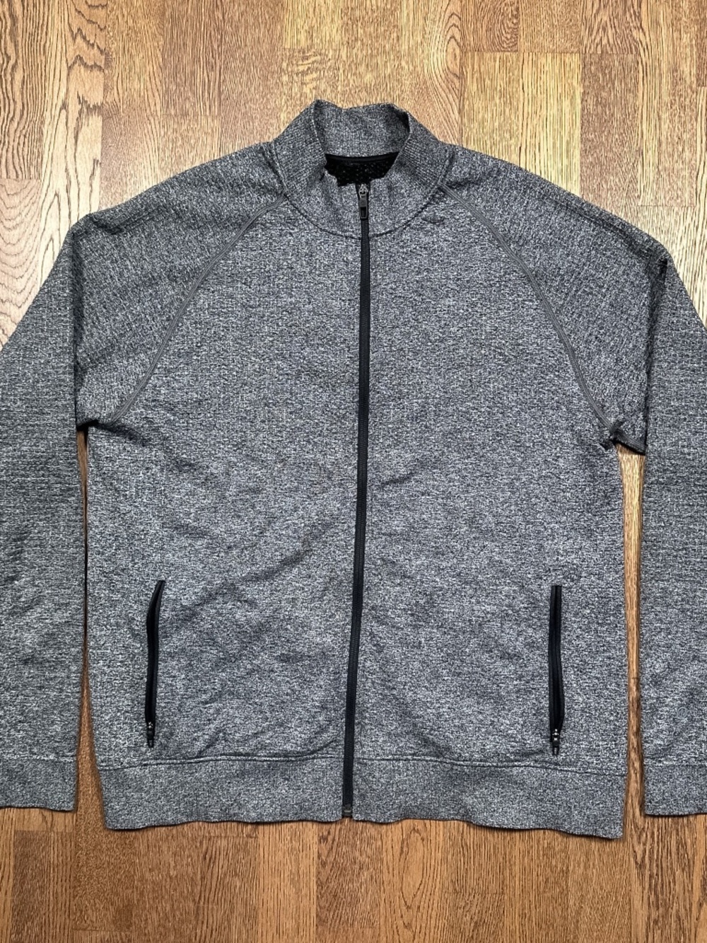 Lululemon Engineered Warmth Merino Wool Blend Gray Full Zip Jacket Mens Large
